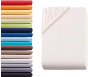 Hometex Premium Textiles Spannbettlaken Jersey Spannbettlaken 100% Baumwolle, Jersey, Gummizug: Rundumgummizug, Premium-Jersey Matratzenhöhe bis 23 cm