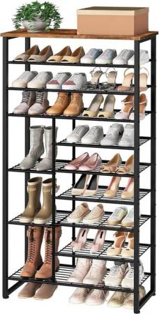 Hoobro Schuhregal, 10 Ebenen 172,5 cm, Schuhablage 27-30 Paar