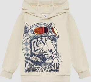 Hoodie aus Baumwollmix mit Folienprint