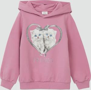 Hoodie mit Frontprint und Schmucksteinen