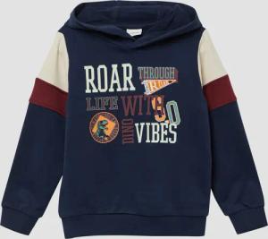 Hoodie mit Print und Kontrast-Details