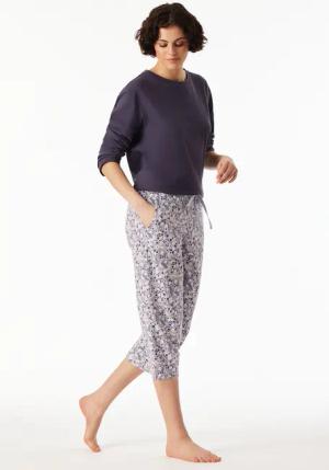 Hose 3/4-lang Blumen mehrfarbig gemustert - Mix+Relax 36