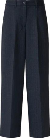 Hose aus Interlockjersey mit Wide Leg und Nadelstreifen