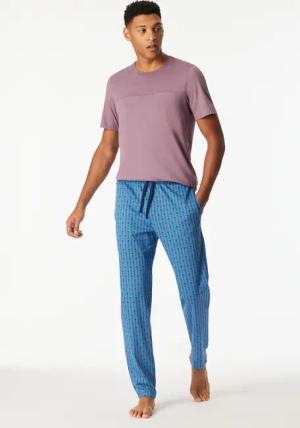 Hose lang blau bedruckt - Mix+Relax 58