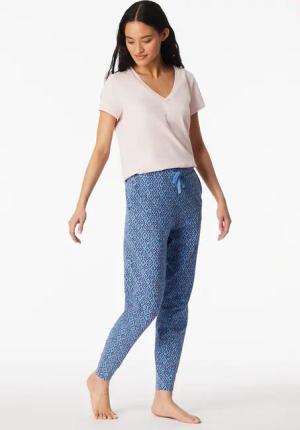 Hose lang Bündchen aqua gemustert - Mix+Relax 46