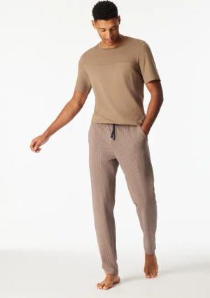 Hose lang Single Jersey Jacquard Streifen nougat - Mix+Relax 48