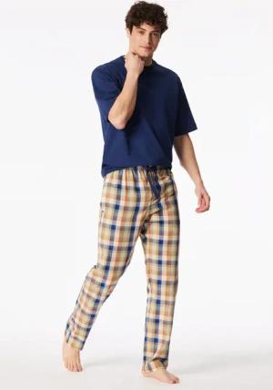 Hose lang Webware beige kariert - Mix+Relax 48