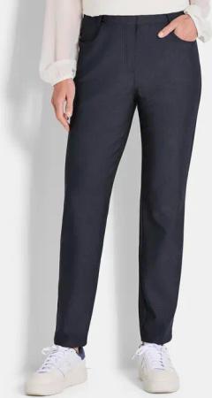 Hose LOUISA in feiner Köperstruktur - marine - Gr. 54 von Goldner Fashion