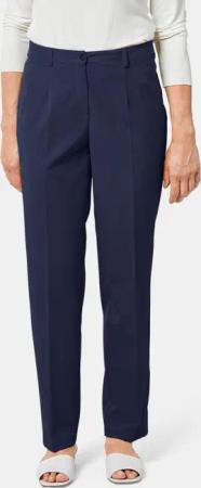 Hose mit Gürtelschlaufen in pflegeleichter Qualität - marine - Gr. 38 von Goldner Fashion