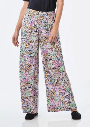 Hose mit weitem Bein - bunt / gemustert - Gr. 235 von Goldner Fashion