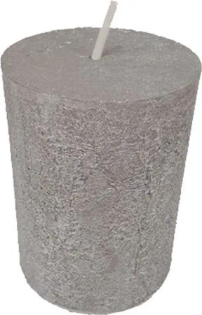 House of Rustic Stumpenkerze House of Rustic Kerze 9 cm silber
