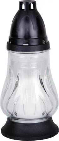 HS Candle Grabkerze (1-tlg), Grablicht Grableuchte aus Glas, versch. Formen, inkl. Kerze