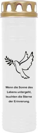 HS Candle Grabkerze mit Motiv 100h Brenndauer (1-tlg), Ø7xH25 cm, Grabkerze mit Motiv im 1er, 3er, 6er, 9er Pack