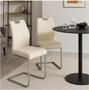 HTI-Living Esszimmerstuhl Esszimmerstuhl 2er Set Cremeweiß Nelly (Set, 2 St), Schwingstuhl Wartezimmerstuhl