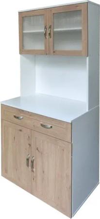 HTI-Living Küchenbuffet Küchenbuffet mit Glasteil Weiß Artisaneiche Blanca (Stück, 1-St., 1 Küchenschrank) Küchenschrank