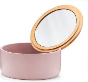 HTI-Living Schmuckkasten Schmuckkästchen Rund (Stück, 1 St., 1 Schmuckkästchen mit Spiegel ohne Dekoration), mit integriertem Spiegel