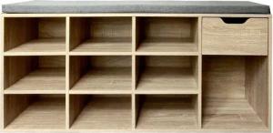 HTI-Living Schuhregal Garderobenbank mit 10 Fächern und Schublade Lisa, Stück 1-tlg., Schuhbank Schuhregal