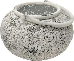 HTI-Living Windlicht Metalllaterne Julia (Stück, 1 St., 1 Windlicht), Windlicht florale Dekoration