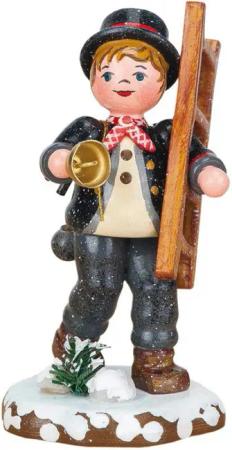 Hubrig Volkskunst Zschorlau Erzgebirge Sammelfigur Hubrig Winterkind Kaminfeger