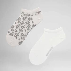 HUDSON Damen Daisy 2-Pack - 35-38 - Sneaker Socken im Doppelpack - White 0008 (Weiß)