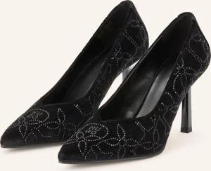 HUGO Pumps KATNISS aus Samt mit Schmucksteinen