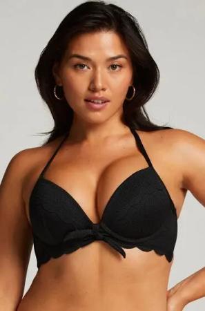 Hunkemöller Vorgeformtes Push-up Bügel-Bikinitop Scallop Cup A - E Schwarz
