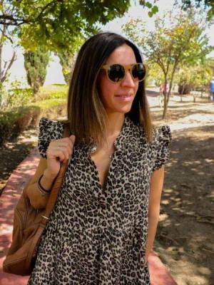 Hutch&Putch Musselin Sommerkleid - mit gerüschten Ärmeln - 100% Bio-Baumwolle - Volantkleid - kurzes Kleid - weich und atmungsaktiv