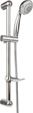 Hydroland Brausegarnitur Adria, 5 Strahlart(en), Duschstangenset, Handbrause mit 5 Strahlarten und Seifenschale, Chrom