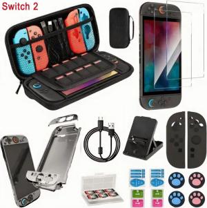 ibettertec 14-in-1-Zubehörset Kompatibel mit Nintendo Switch 2 Nintendo-Controller (Nintendo Switch 2 Zubehör Spielekonsolen-Tasche, NintendoSchutzhülle mit Displayschutz, für Switch Konsole und Zubehör)