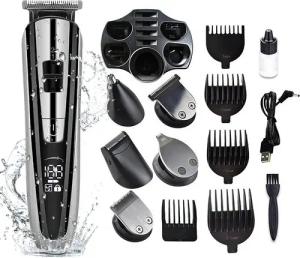 ibettertec Haarschneider Haarschneidemaschine Profi Haarschneider Herren Haartrimmer, Bartschneider Barttrimmer Präzisionstrimmer Langhaarschneider, Wasserdicht 5 In 1,LED-Anzeige Kabelloser Multifunktionstrimmer