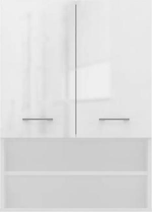 ibonto Hängeschrank Platzsparender Hängeschrank mit 2 Regalen Badezimmerschrank