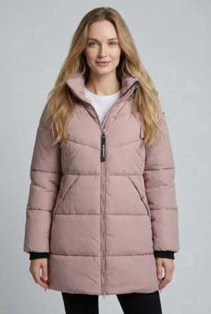 Icepeak Steppmantel ICEPEAK ADAIRE (1-tlg) mit Daunenoptik, mit verstellbarer und abnehmbarer Kapuze, winddicht