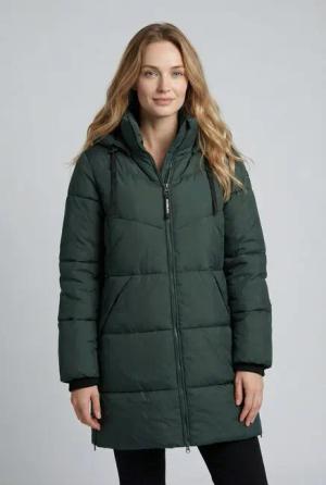 Icepeak Steppmantel ICEPEAK ADAIRE mit Daunenoptik, mit verstellbarer und abnehmbarer Kapuze, winddicht