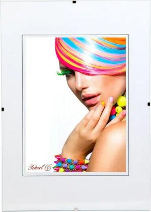 IDEAL TREND Bilderrahmen Rahmenlos Bildhalter Klarglas Bilderrahmen Wanddeko Collage Poster Cli, für 1 Bilder