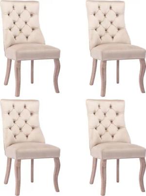 i@home Esszimmerstuhl Polsterstuhl mit Knopfsteppung, 2/4/6 Set, Gestell aus Massivholz (4 St), Bis 110 kg belastbar