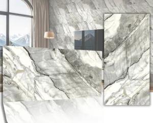 IKHEMalarka Wandpaneel Marmoroptik – Hochwertige PVC Wandverkleidung, BxL: 60x120 cm, 0,72 qm, (0,72m², 1 Stück) Alternative zu Fliesen & Marmor