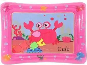 Ikonka Spielmatte XXL Baby Wassermatte Babykrabbe – Aufblasbares Sensorisches Spielzeug (Baby Wasserspielmatte Set, 1x Wasserspielmatte für Babys), Aufblasbare Wasserspielmatte für Babys mit bunten Wassertieren