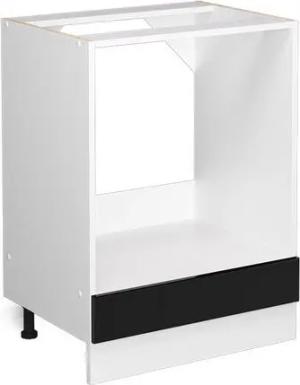 Vicco Schranksystem R-Line, Schwarz Hochglanz/Weiß, 60cm mit Großnische, ohne AP