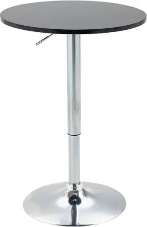 HOMCOM Bartisch höhenverstellbarer Bistrotisch (Bistrotisch, 1-St., Drehtisch), Schwarz Ø61 x 70-90H cm