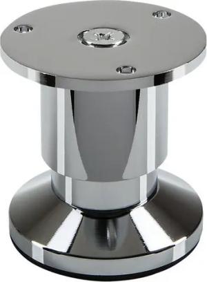 SO-TECH® Möbelfuß ALPHA, belastbar bis 250 kg, höhenverstellbar bis 15 mm, (1-St), Höhe 50 mm, Aluminium, Chrom poliert