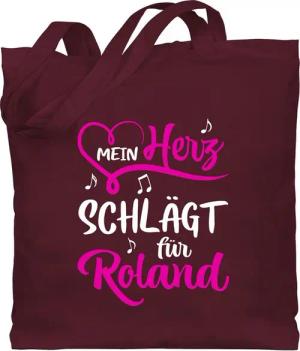 Shirtracer Umhängetasche Mein Herz schlägt für Roland, Schlager Party Outfit
