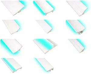 BaukastenStore Abschlussleiste 51m LED Leisten Stuckleisten Zierprofil Sockelleisten Deckenleisten, INO-7 - 7.9x6.3cm