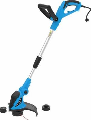 Güde Elektro-Rasentrimmer GRT 550, (Komplett-Set, inkl. Ersatzfadenspule & Zusatzhandgriff), 180 Grad drehbarer Schneidekopf, 2-Fadensystem