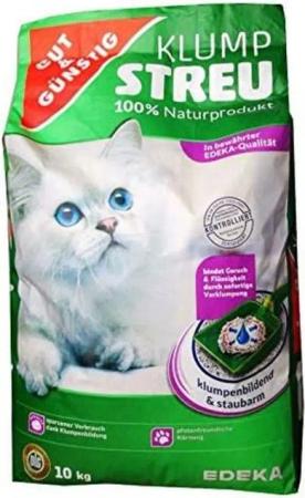 Gut & Günstig Katzenstreu Katzenstreu Klumpstreu 100% Naturprodukt 10kg 00179198 (1-tlg)