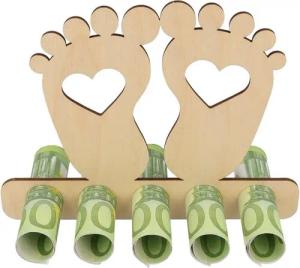 Spruchreif® Spardose Geldgeschenk Baby, Geschenke aus Holz, Geschenk zur Geburt