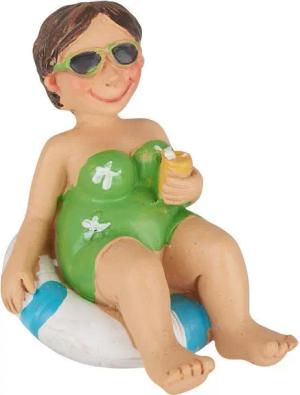 HobbyFun Dekofigur Bade-Urlauberin, 5,2 cm x 5 cm