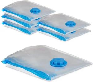 relaxdays Kleiderschutzhülle XL Vakuumbeutel für Kleidung 6er Set