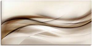 Artland Wandbild Braune abstrakte Welle, Muster (1 St), als Alubild, Outdoorbild, Leinwandbild, Poster, Wandaufkleber