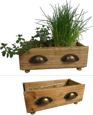 Online-Fuchs Blumentopf Schubladen für Kräuter und Blumen, Blumenkasten, Kräutertopf (2er Set), Foliert