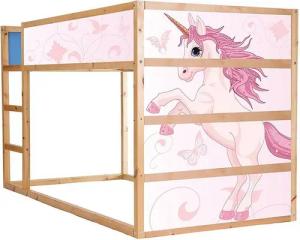 STIKKIPIX Möbelfolie IM204, (MÖBEL NICHT INKLUSIVE) Einhorn Möbelfolie Hochbett KURA von IKEA